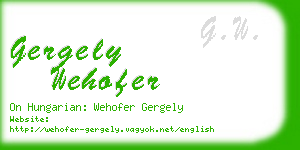 gergely wehofer business card